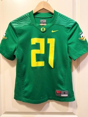 Nike Youth Oregon Ducks #21 Green Football Jersey